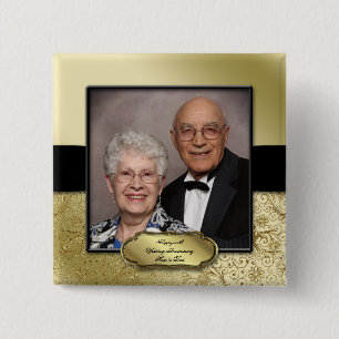 50th Wedding Jubileum Foto Button