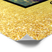 50th Wedding Jubileum Foto Collage Gold Poster (Hoek)