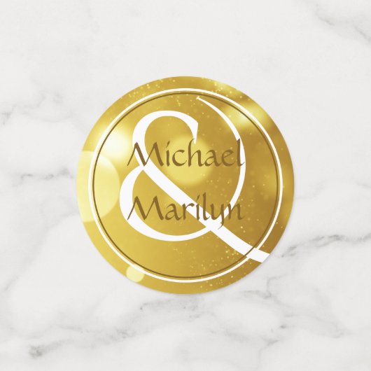 50th Wedding Jubileum Foto Confetti (Kleine voorkant)