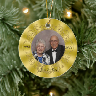 50th Wedding Jubileum Foto Ornament