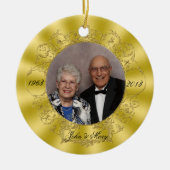 50th Wedding Jubileum Foto Ornament (Voorkant)