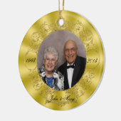 50th Wedding Jubileum Foto Ornament (Links)