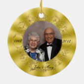 50th Wedding Jubileum Foto Ornament (Achterkant)