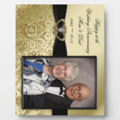 50th Wedding Jubileum Foto Plaque Fotoplaat (Voorkant)