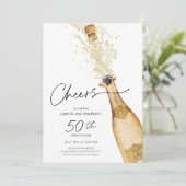 50th Wedding Jubileum Foto uitnodiging (Staand voorkant)