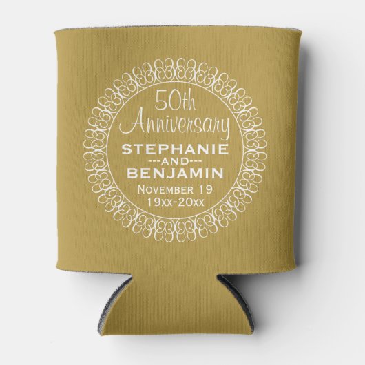 50th Wedding Jubileum Gepersonaliseerd Blikjeskoeler (Voorkant)