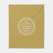 50th Wedding Jubileum Gepersonaliseerd Fleece Deken (Voorkant)