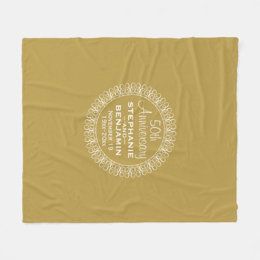 50th Wedding Jubileum Gepersonaliseerd Fleece Deken (Voorkant (Horizontaal))