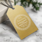 50th Wedding Jubileum Gepersonaliseerd goud Cadeaulabel
