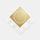 50th Wedding Jubileum Gepersonaliseerd goud Servetten (Hoek)