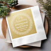 50th Wedding Jubileum Gepersonaliseerd goud Servetten