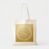 50th Wedding Jubileum Gepersonaliseerd goud Tote Bag (Voorkant)
