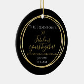 50th Wedding Jubileum Gepersonaliseerd Keramisch Ornament (Rechts)