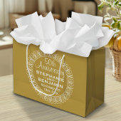 50th Wedding Jubileum Gepersonaliseerd Large Cadeautasje