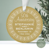 50th Wedding Jubileum Gepersonaliseerd Ornament
