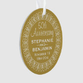 50th Wedding Jubileum Gepersonaliseerd Ornament (voorkant)