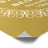 50th Wedding Jubileum Gepersonaliseerd Poster (Hoek)