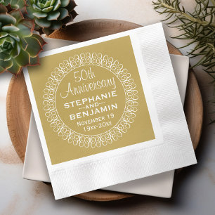 50th Wedding Jubileum Gepersonaliseerd Servetten