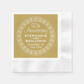 50th Wedding Jubileum Gepersonaliseerd Servetten (Voorkant)