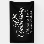 50th Wedding Jubileum Gepersonaliseerd Spandoek (Verticaal)
