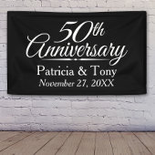 50th Wedding Jubileum Gepersonaliseerd Spandoek