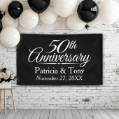 50th Wedding Jubileum Gepersonaliseerd Spandoek