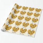 50th Wedding Jubileum Gold Black Cream V004 Cadeaupapier<br><div class="desc">50th Wedding Jubileum Gold Black V004 CREAM Background GOLD Heart Wrap uw cadeaus in uw eigen,  op maat gesneden verjaardagsartikel.  Personaliseer met de namen van de paren!   U kunt uw achtergrondkleur of kleur van de jouw tekst voor een verschillende blik aanpassen.</div>