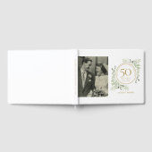 50th Wedding Jubileum Gold Greenery Foto Gastenboek (Volledig)