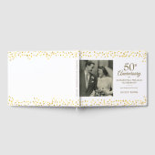 50th Wedding Jubileum Gold Hearts Foto Gastenboek (Volledig)