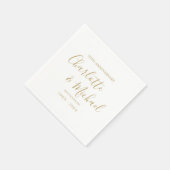 50th Wedding Jubileum Golden Signature Script Servet (Hoek)