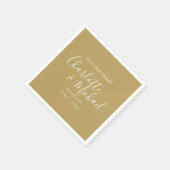 50th Wedding Jubileum Golden Signature Script Servet (Hoek)