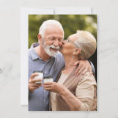 50th Wedding Jubileum Greenery Gold Foto Kaart (Achterkant)