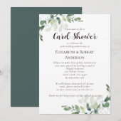 50th Wedding Jubileum Kaart Shower Uitnodiging (Voorkant / Achterkant)