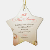 50th Wedding Jubileum, Lord Bless & Keep Keramisch Ornament (Links)
