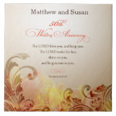 50th Wedding Jubileum, Lord Bless & Keep Tegeltje (Voorkant)