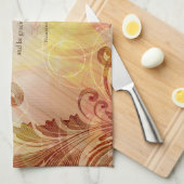 50th Wedding Jubileum, Lord Bless & Keep Theedoek (Quarter Fold)