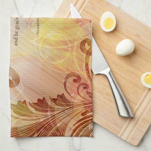 50th Wedding Jubileum, Lord Bless & Keep Theedoek (Quarter Fold)