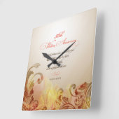 50th Wedding Jubileum, Lord Bless & Keep Vierkante Klok (Hoek)