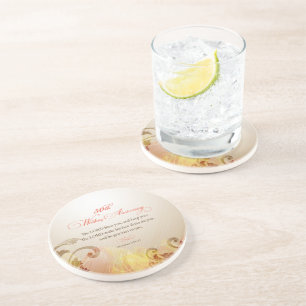 50th Wedding Jubileum, Lord Bless & Keep Zandsteen Onderzetter