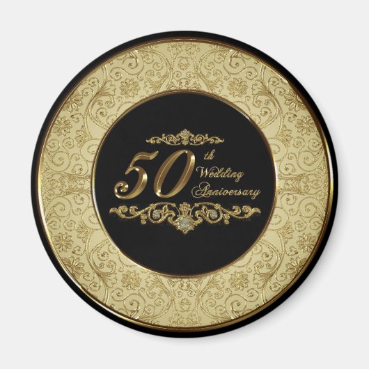 50th Wedding Jubileum Magnet (Voorkant)