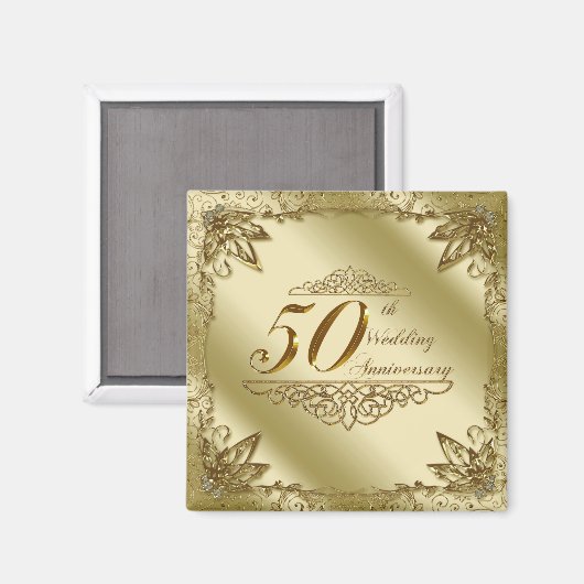 50th Wedding Jubileum Magnet (Voorkant / Achterkant)