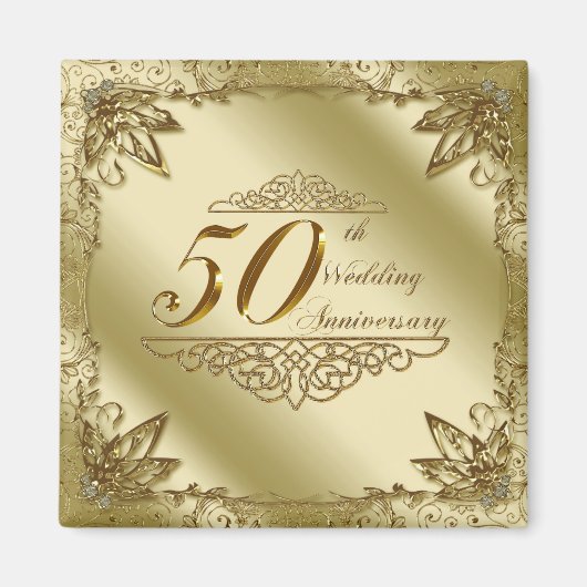 50th Wedding Jubileum Magnet (Voorkant)