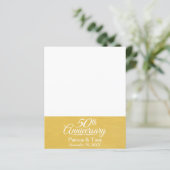 50th Wedding Jubileum Persoonlijk Golden (Staand voorkant)
