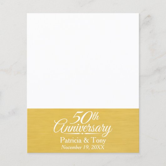 50th Wedding Jubileum Persoonlijk Golden (Voorkant)