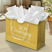 50th Wedding Jubileum Persoonlijk Golden Groot Cadeauzakje