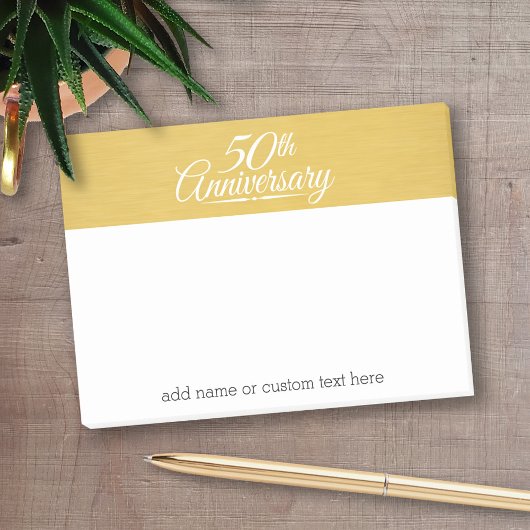 50th Wedding Jubileum Persoonlijk Golden Post-it® Notes