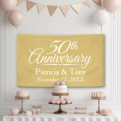 50th Wedding Jubileum Persoonlijk - goud Spandoek
