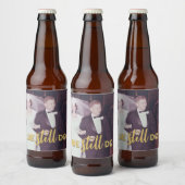 50th Wedding Jubileum Persoonlijke foto Golden Bier Etiket (Flessen)