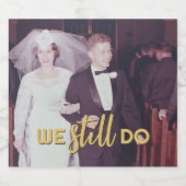 50th Wedding Jubileum Persoonlijke foto Golden Bier Etiket (Enkel label)