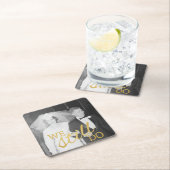 50th Wedding Jubileum Persoonlijke foto Golden Kartonnen Onderzetters (Insitu)